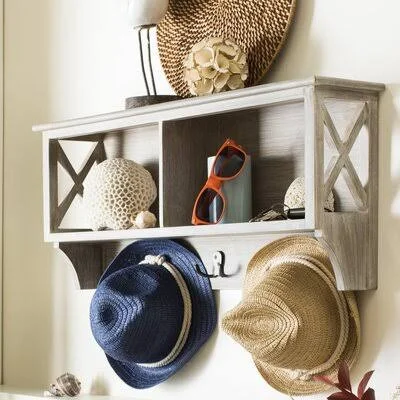 Beecher Wall Mounted Coat Rack Charlton Home Color: Gray