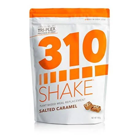310 Nutrition Salted Caramel Meal Replacement Shake - 0g of Sugar - Gluten, Dairy, and Soy Free Plant Protein Powder, 28 Serving