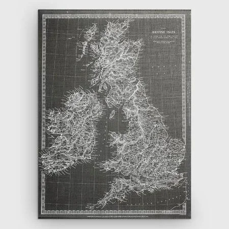 Wexford Home &Antique Map of Ireland& Graphic Art Print on Wrapped Canvas in Gray