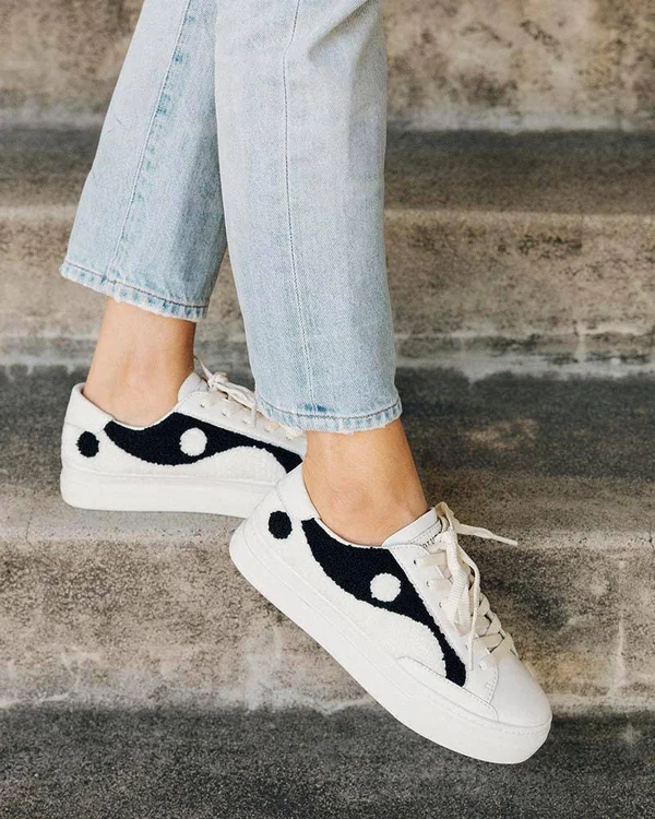 Yin Yang Platform Sneaker Coral - White, 11