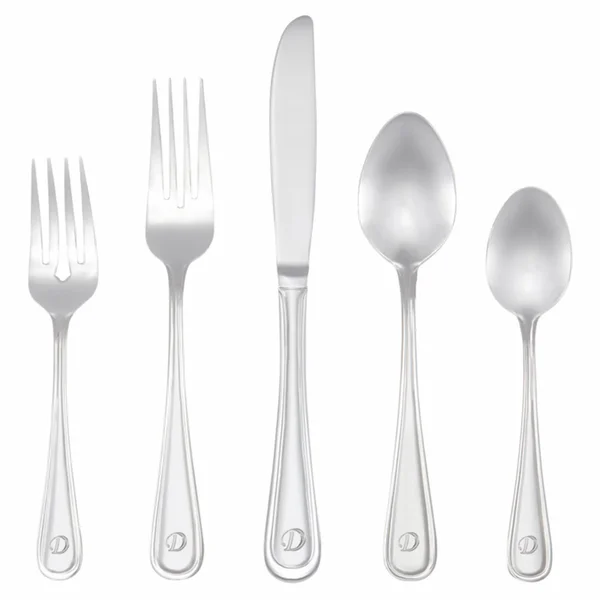 (D) - Riverridge 46-Piece Monogrammed Flatware - Marina Pattern