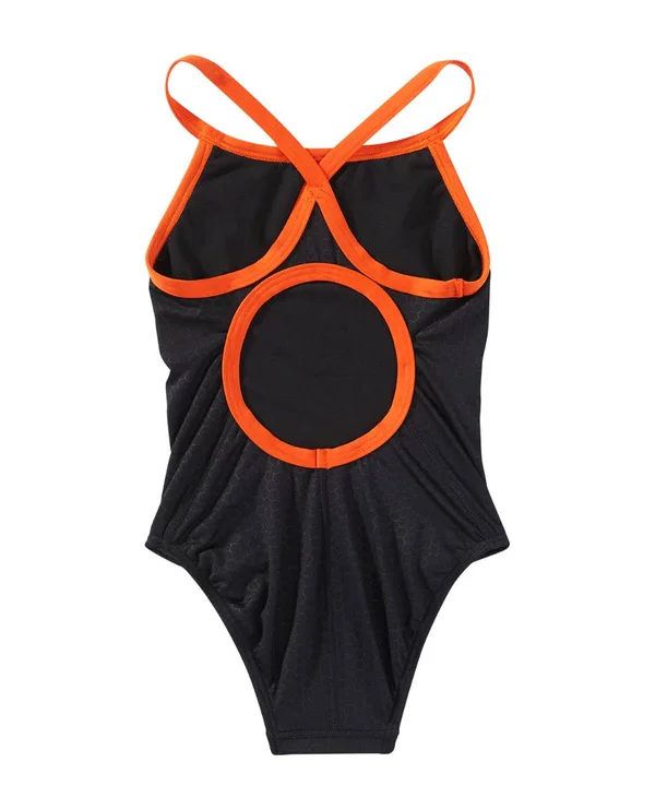 TYR DHEX7Y Girls& Hexa Diamondfit Swimsuit - Black/Orange - 22