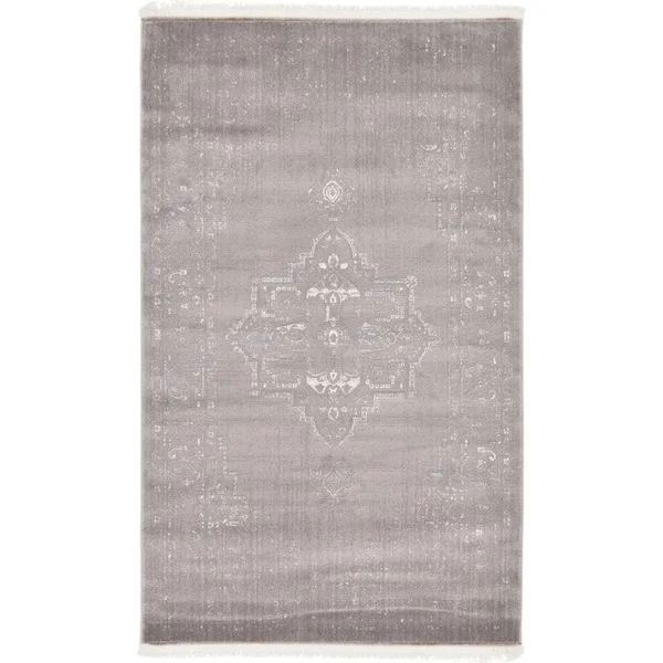 Unique Loom Attiki New Classical Rug, Gray (8& 0 x 11& 4)