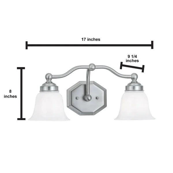 Norwell Lighting-8319-CH-DO-Trevi - Two Light Wall Sconce Chrome