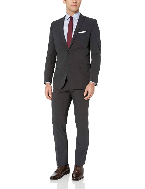 Nick Graham Men's Slim Fit Stretch Finished Bottom Suit