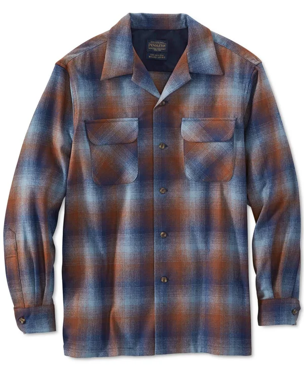 Pendleton Board Shirt - Men's Blue/Brown Ombre, S