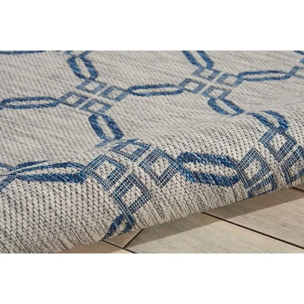 Nourison Garden Party GRD02 Area Rug, Ivory Blue, 6& x 9&