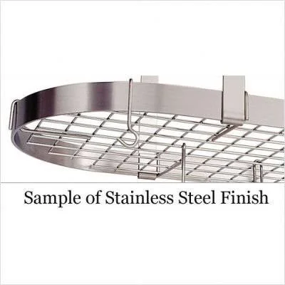 Enclume Hammered Steel Ceiling Bar Pot Rack 36x22