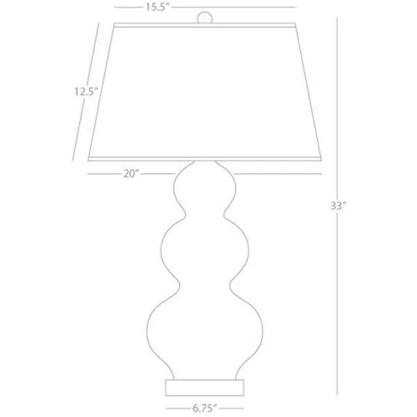Robert Abbey-TRIPLE Gourd Table LAMP-A351X