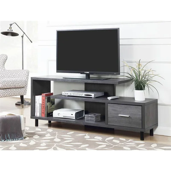 Pemberly Row 60x22 TV Stand in Weathered Gray - PR-4753-1705737