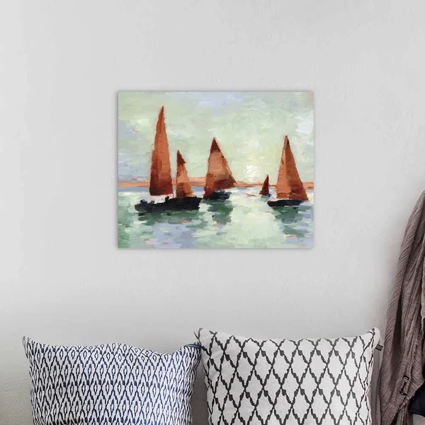 Sunset Harbor II - Canvas Wall Art, 20x16, Great Big Canvas