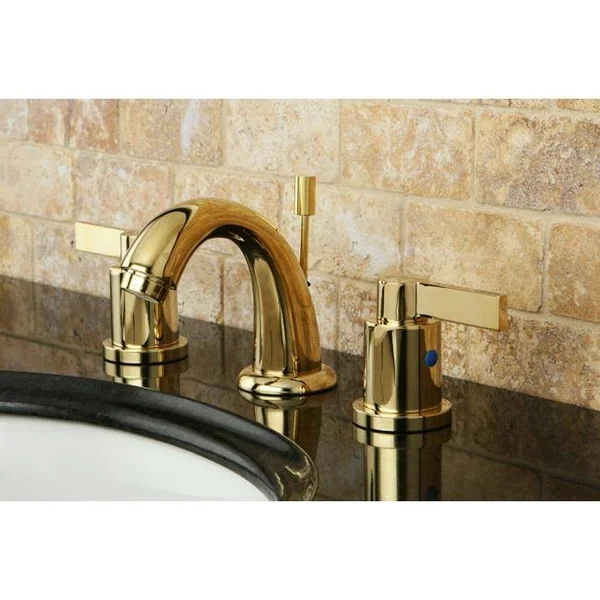 Kingston Brass KB8911NDL NuvoFusion Mini Widespread Lavatory Faucet with Pop-Up - Polished Chrome