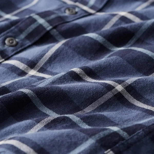 Eddie Bauer Men's Eddie&s Favorite Flannel Shirt - Plaid - Blue - L
