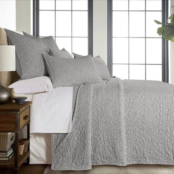Homthreads Beckett Bedspread Set, King - Gray
