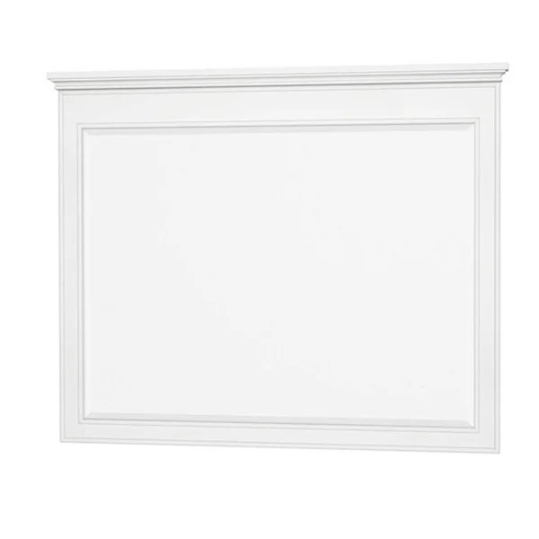 Wyndham Collection Berkeley 44 in. W x 36 in. H Framed Rectangular Bathroom Vanity Mirror in White