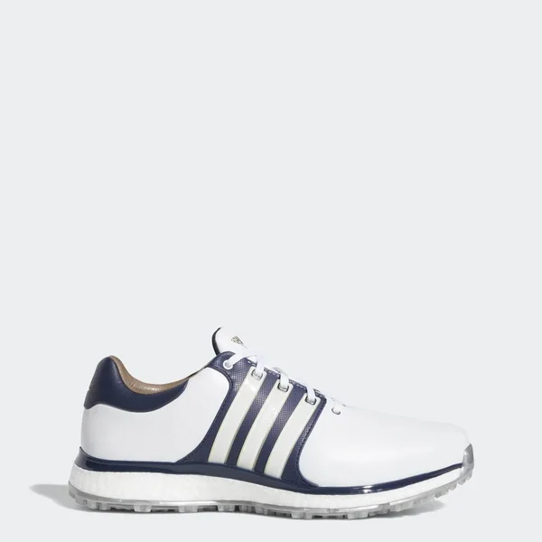 Adidas Men's Tour360 XT Spikeless Golf Shoes Size 9, White/Collegiate Navy/Gold Metallic
