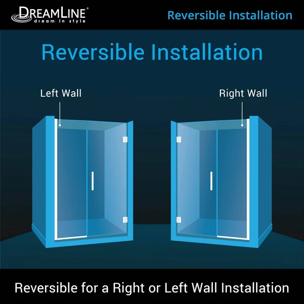 DreamLine SHDR-243307210-04 Unidoor Plus Hinged Shower DOOR - Brushed Nickel, 33 to 33-1/2x22 x 72x22