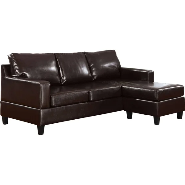 Acme Vogue Sectional Sofa with Reversible Chaise in Espresso