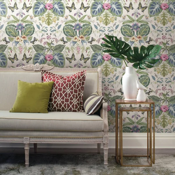 York Wallcoverings ON1603 Outdoors in Tropical Butterflies Wallpaper