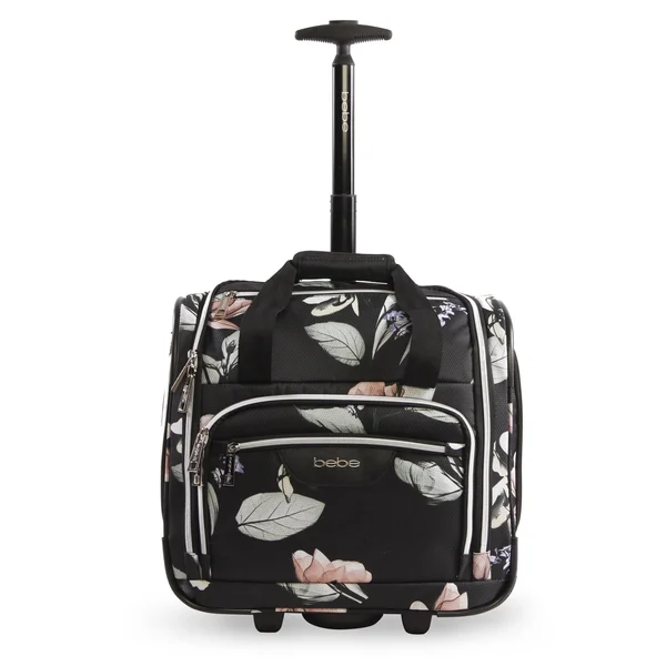 Bebe Valentina Wheeled Under The Seat Carry-On Bag Black Floral