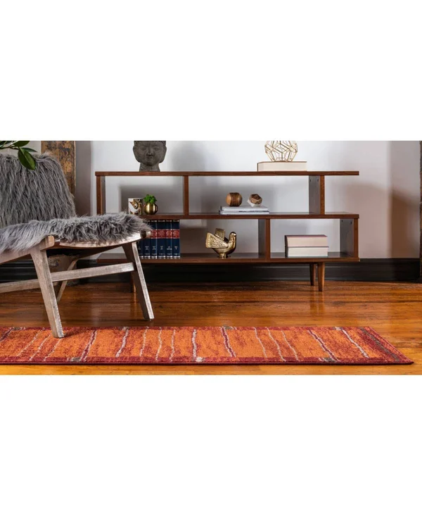 Unique Loom Autumn Foilage Terracotta 2& 6 x 10& 0 Runner Rug