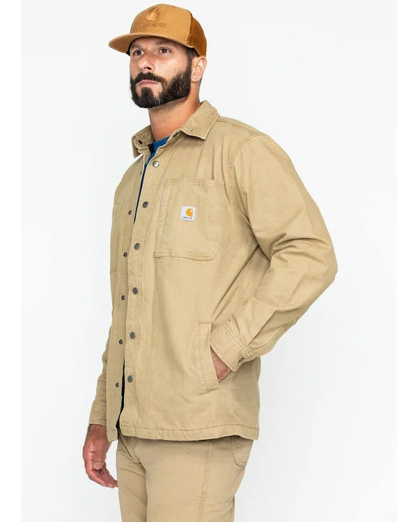 Carhartt Men's Rugged Flex Rigby Shirt Jacket - 2XT, Dark Khaki