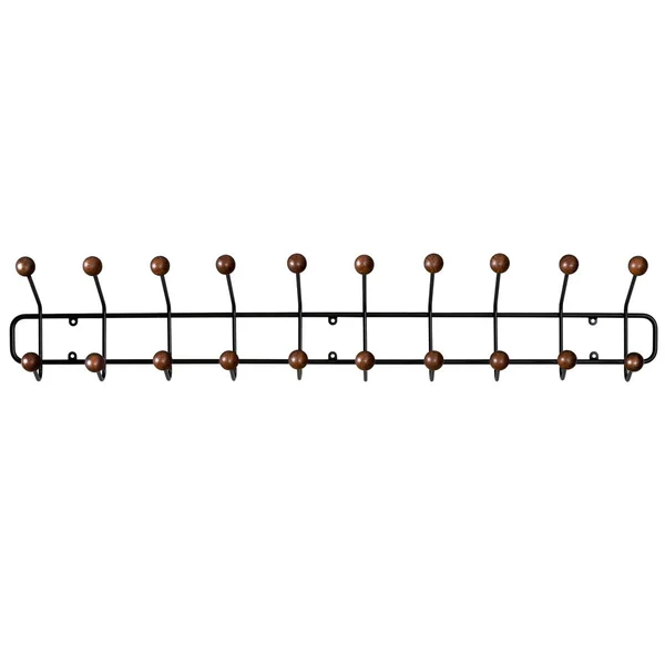 Maze Bill Horizontal coat rack, L, Black - walnut stained ash