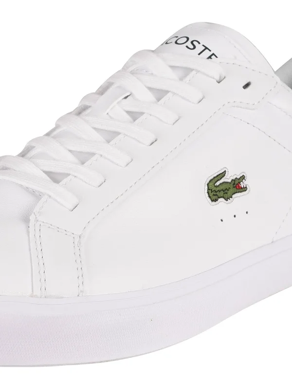 Lacoste Powercourt Trainer - White, Dark Green - Size 8