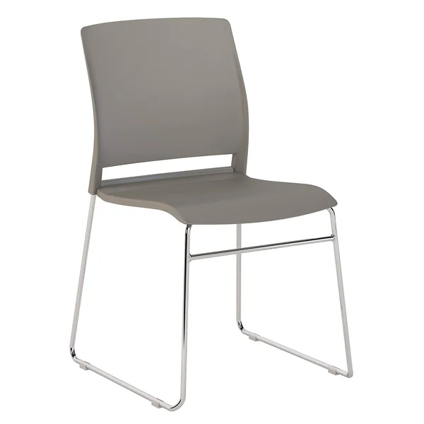 BBF Corporate - Chair - visitor - low-back - hard shell plastic - gray (pack of 2)