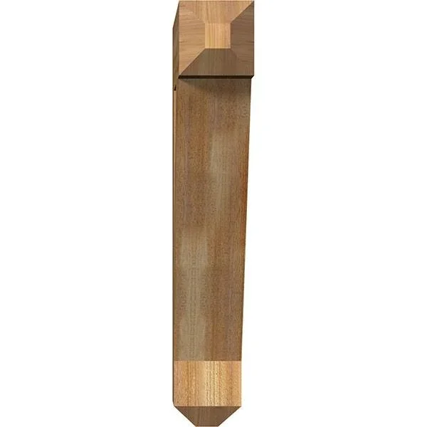 6x22W x 28x22D x 36x22H Traditional Craftsman Rough Sawn Bracket, Western Red Cedar