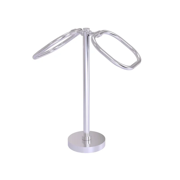 Allied Brass Two Ring Oval Guest Towel Holder Satin Chrome TB-20