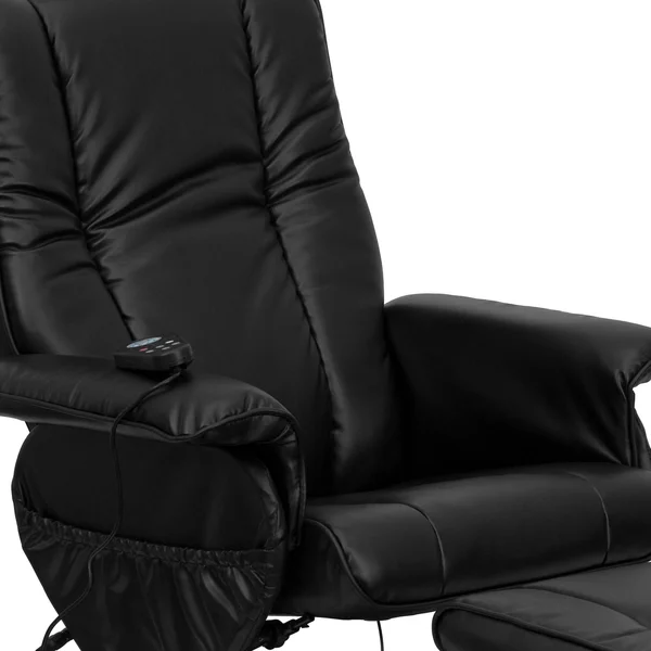 Flash Furniture Recliner and Ottoman, Black