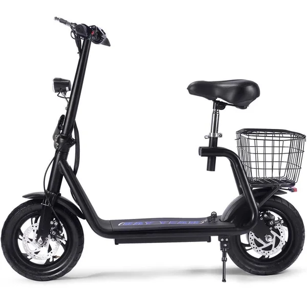 MotoTec Metro 350W 36V Lithium Electric Scooter, Black