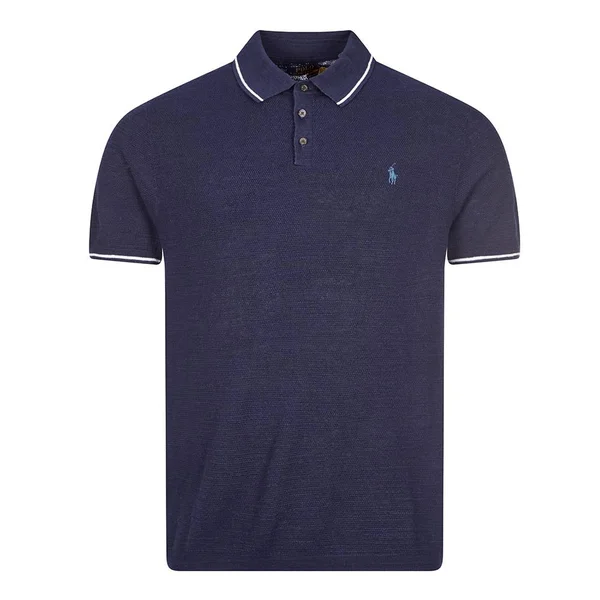 Polo Ralph Lauren Cotton Linen Men's Polo Shirt - Blue