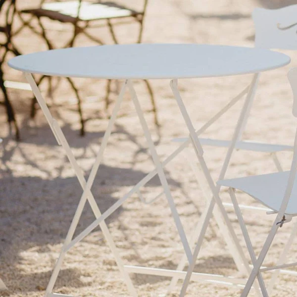 Fermob - Bistro Folding Table - Round, Ø 96 cm, Cotton White