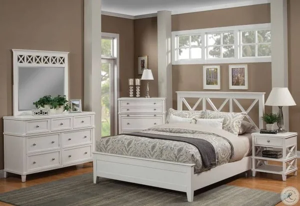 Alpine Potter White Full Size Headboard
