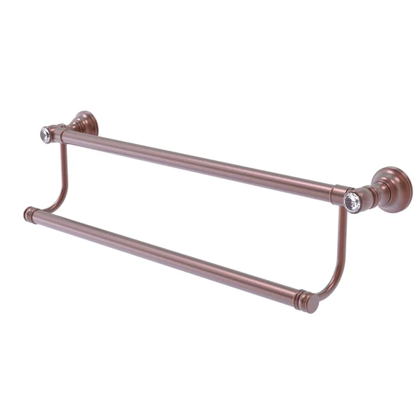 Carolina Crystal Collection Double Towel Bar Antique Copper, 36 inch