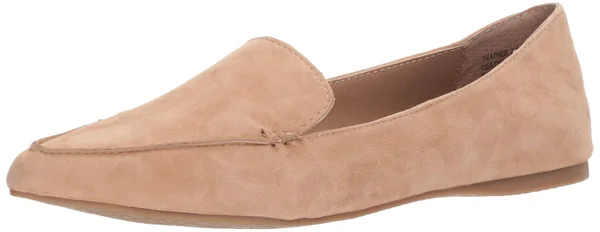 Steve Madden Women's Feather Loafer, Size: 6, Camel Suede