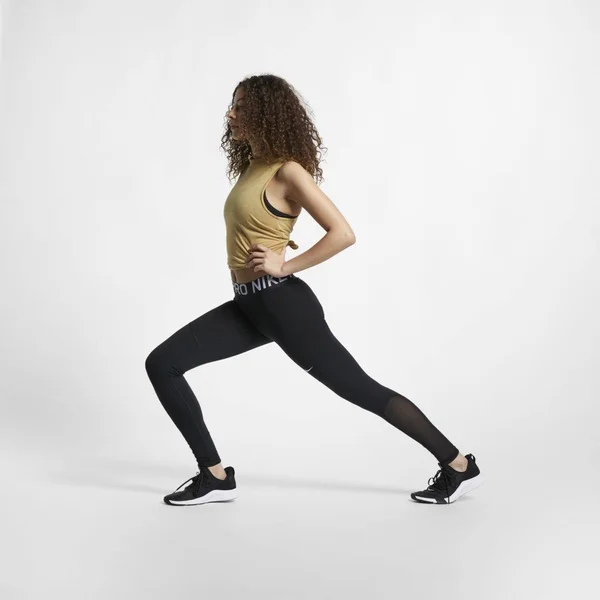 Nike Women's Pro Tights - Black, White - XL