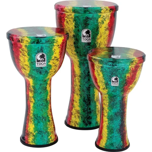 Toca Freestyle Lightweight Djembe Drum 10 in. Rasta