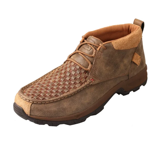 Twisted x Men's MHK0008 Hiker Boot - Woven Brown/Bomber Leather