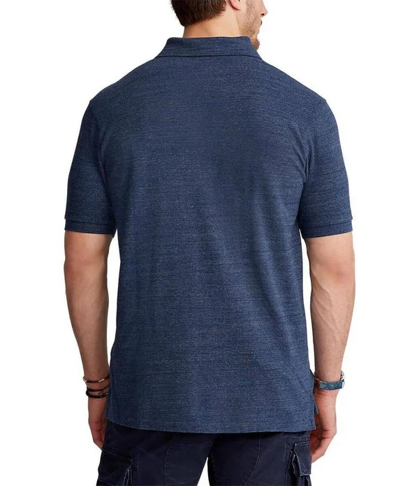 Polo Ralph Lauren Big Tall Classic-Fit Short-Sleeve Cotton Mesh Polo Shirt - Mens, 2XT, Delta Blue