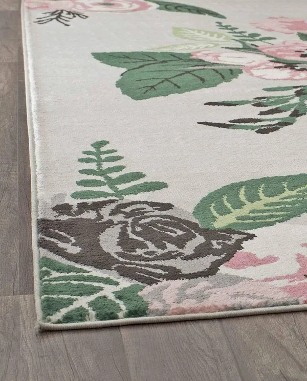 Rugs America Valentina Rose Garden Gray 8 ft. x 10 ft. Area Rug