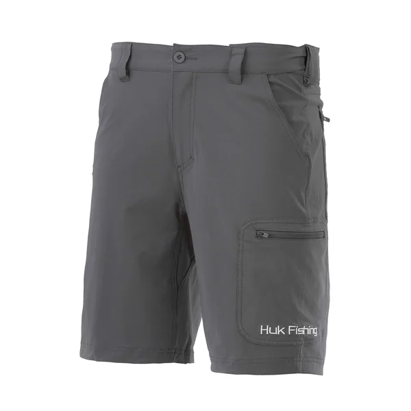 Huk Next Level 10.5 inch Shorts, Mens, Charcoal, Small