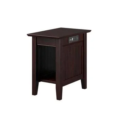 Tolleson Solid Wood End Table with Storage Charlton Home Color: Espresso