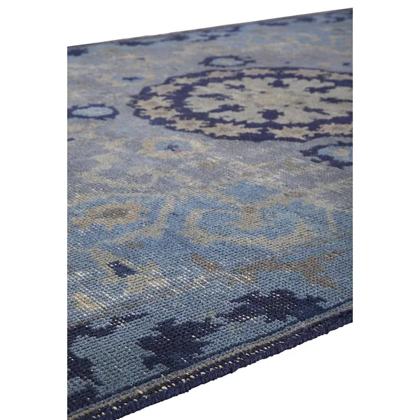 Juniper Home Hand-Knotted Oriental Blue Area Rug - 5& x 8&, Size 5& x 8&