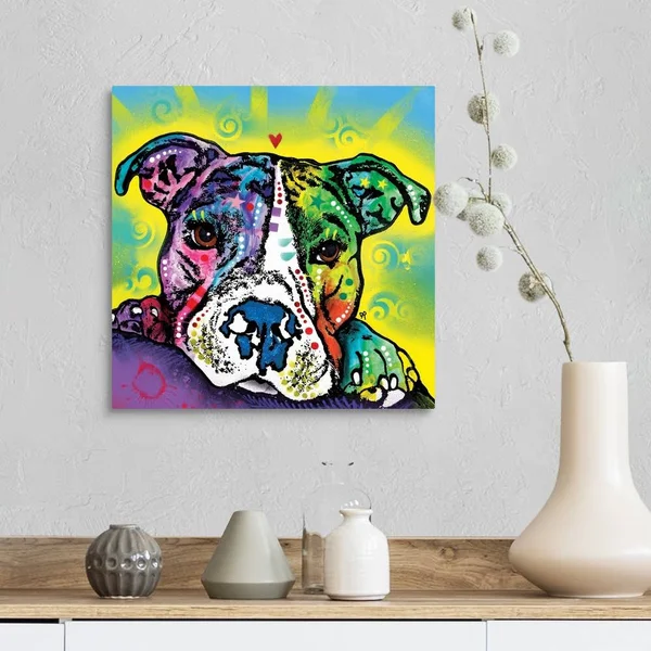 The Baby Pit Bull - Canvas Wall Art, 16x16, Great Big Canvas