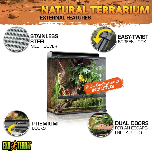 Exo Terra High Glass Terrarium 36 by 18 by 36-Inch