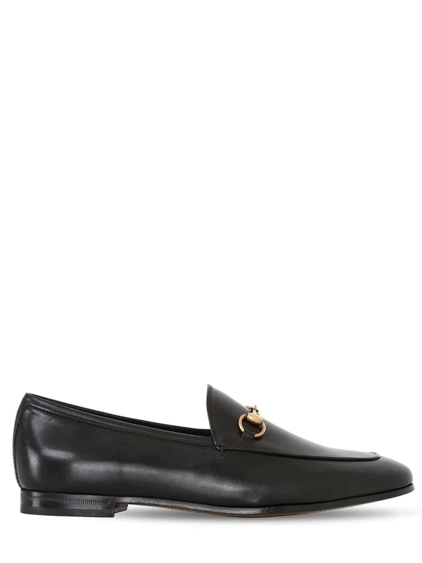 Gucci Jordaan Leather Loafer - Black - Loafers