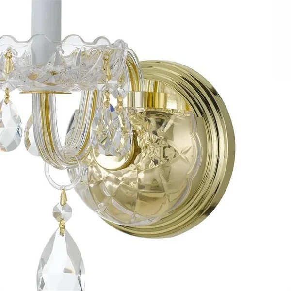 Crystorama 1031-CH-CL-SAQ Traditional Crystal 1 Light Spectra Crystal Chrome Sconce